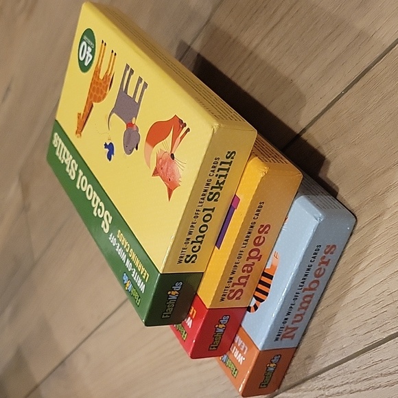 Lot of 3 Flash Kids Write-On Wipe-Off Learning Cards - Picture 3 of 3